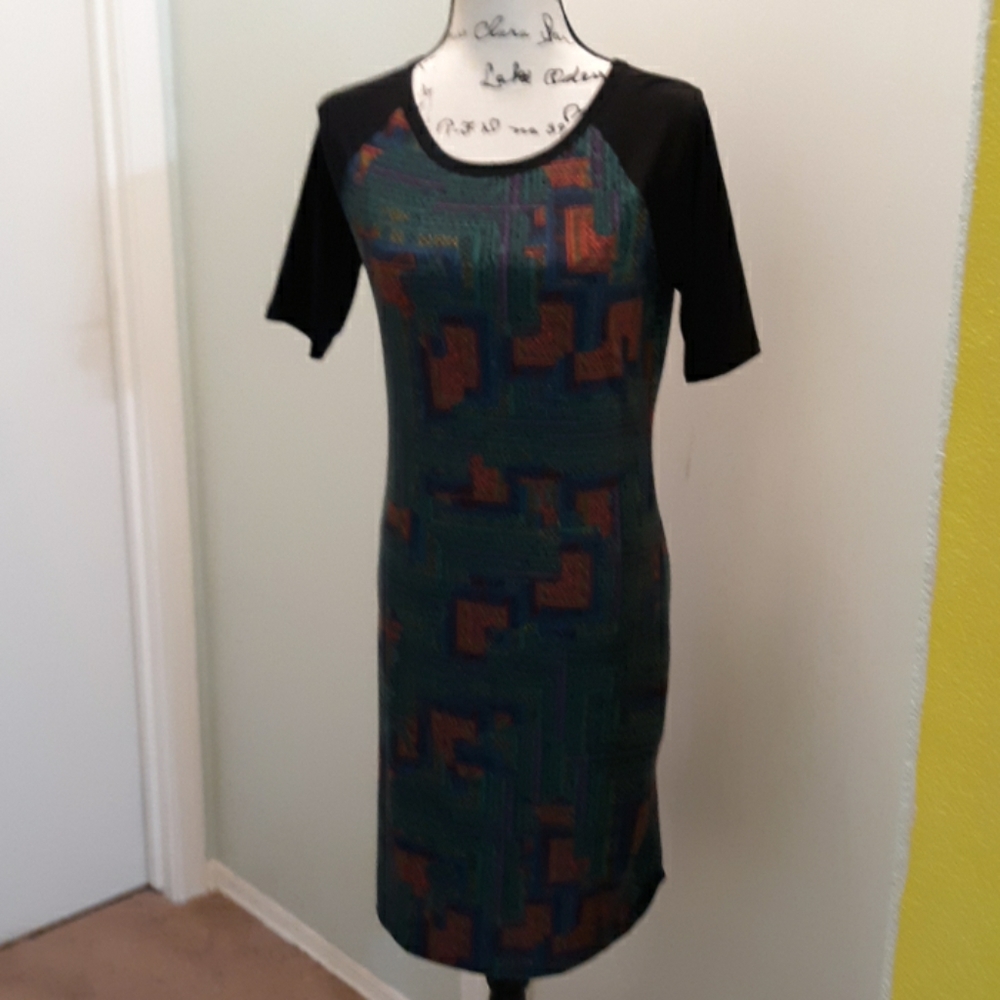 NWT LulaRoe Julia multi color dress small